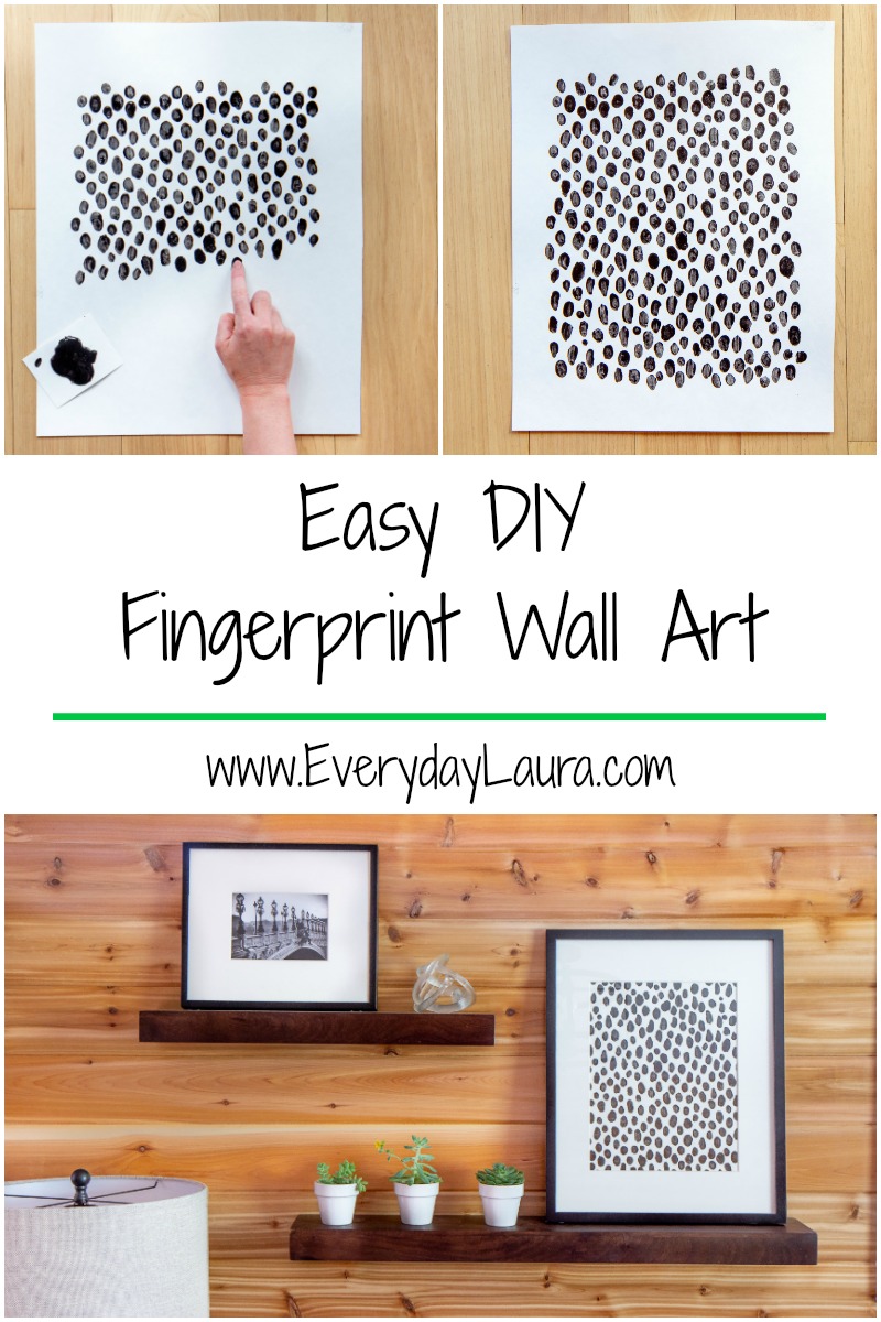 Easy to make DIY fingerprint wall art