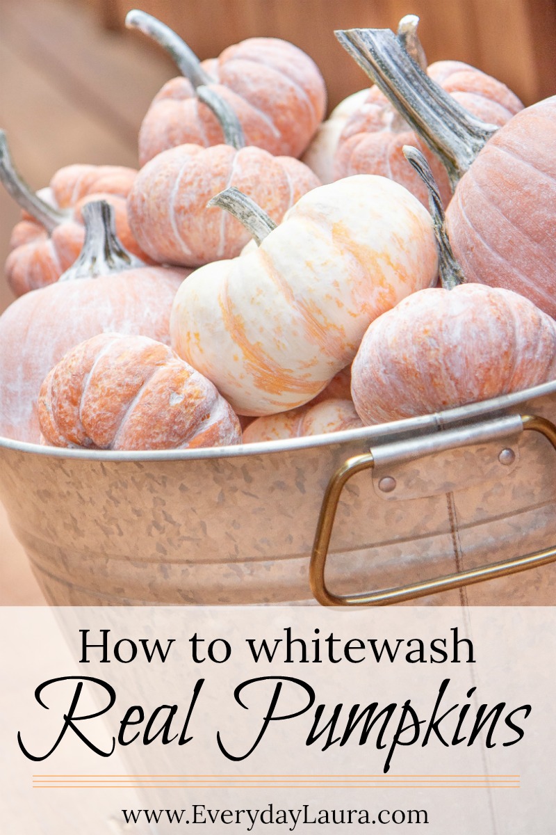 How to whitewash real pumpkins