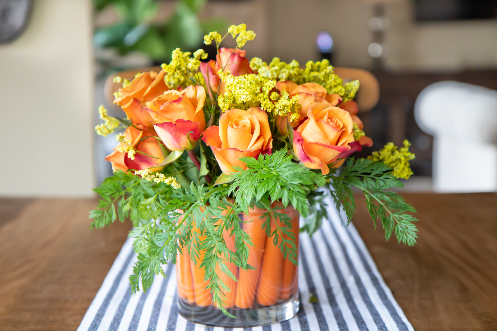 How to create a cute Easter carrot flower arrangement.