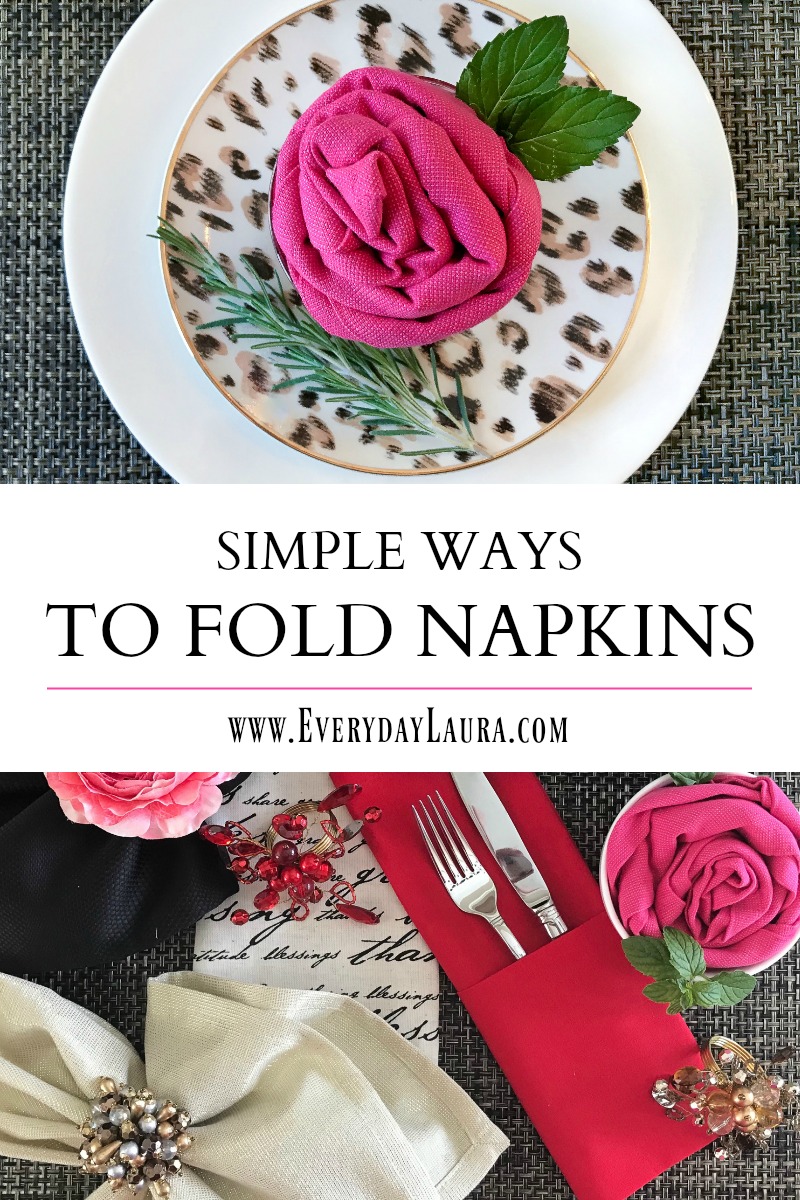 Simple ways to fold napkins. 