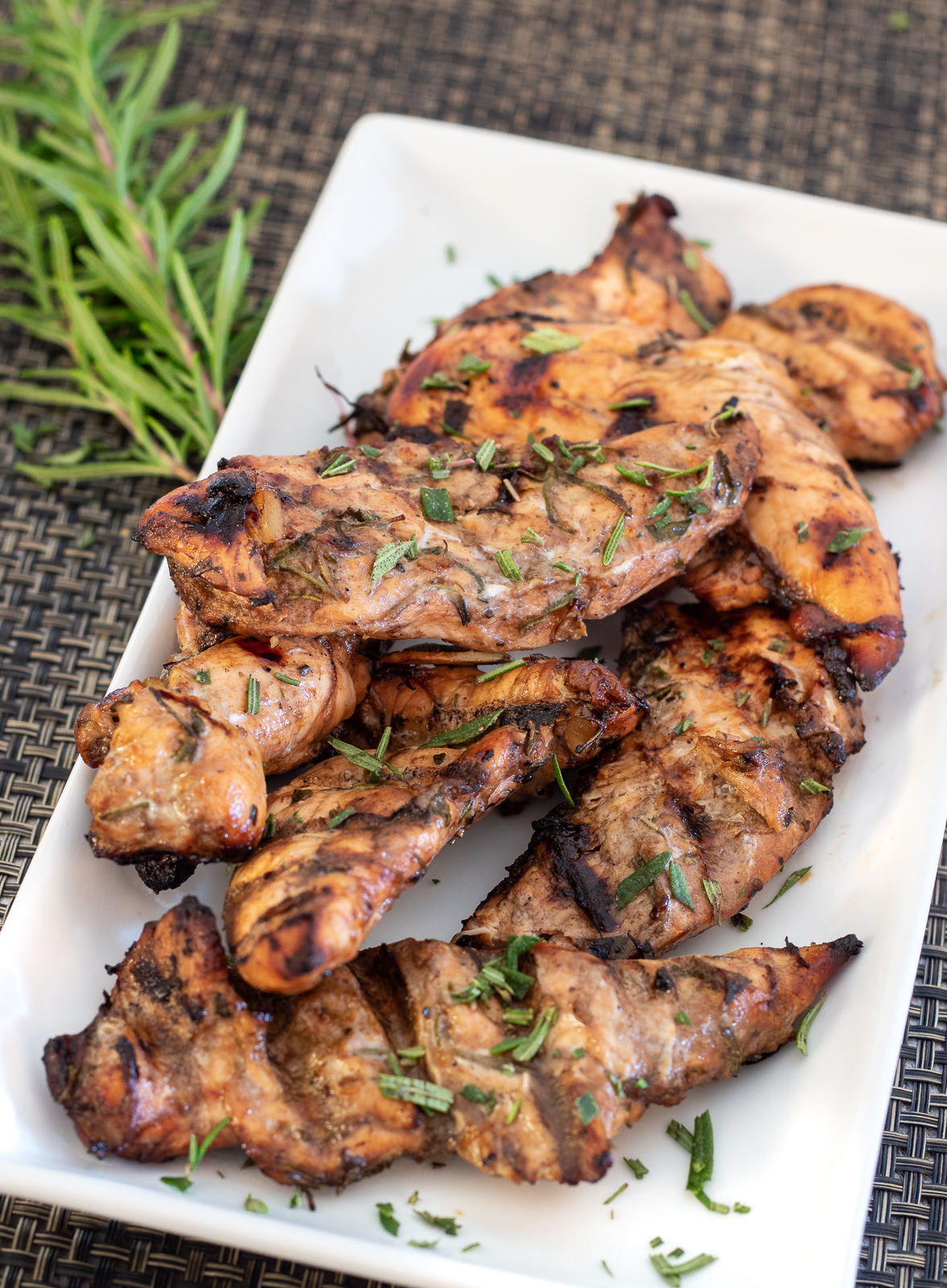 Grilled rosemary balsamic chicken