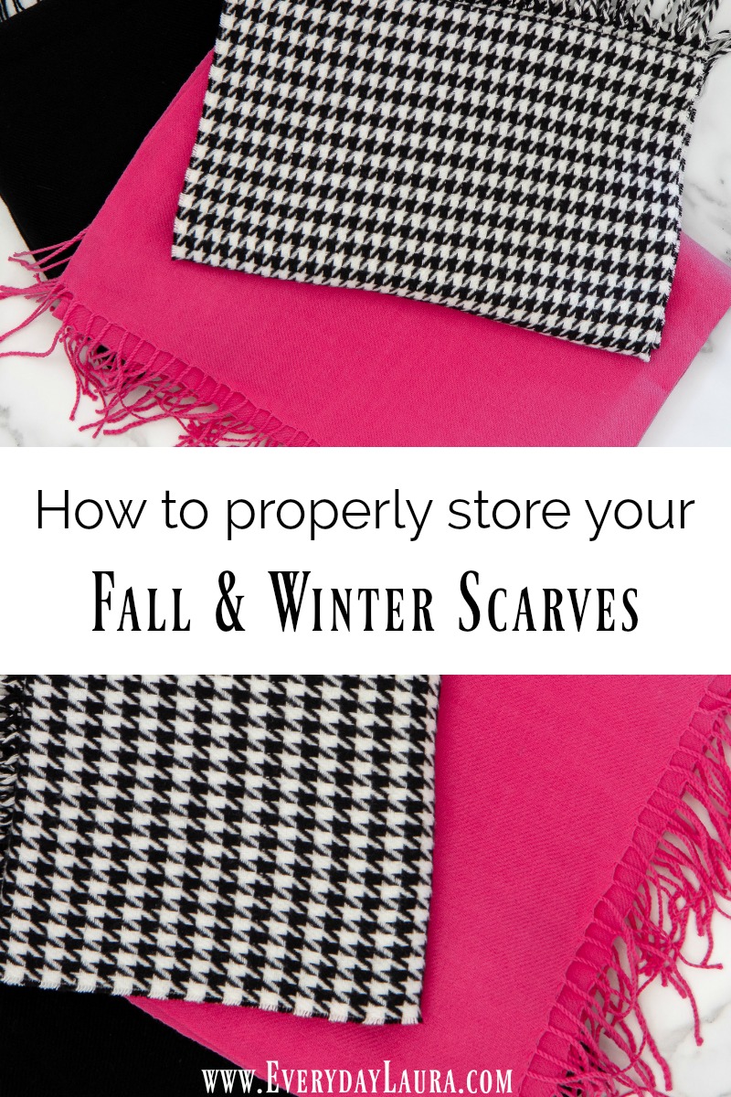 How to properly store your your fall and winter scarves after the season. 