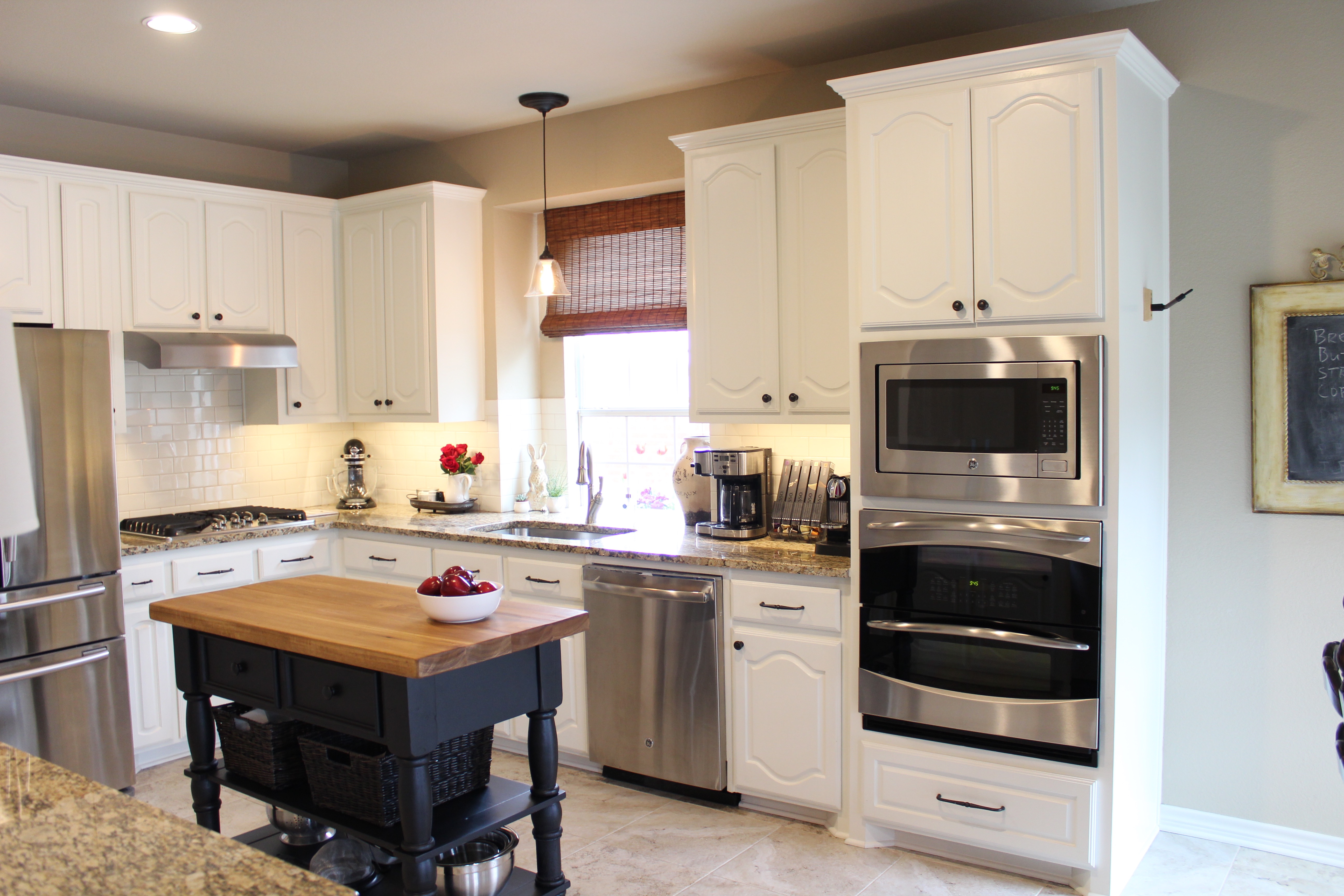 white kitchen cabinets and subway tile
