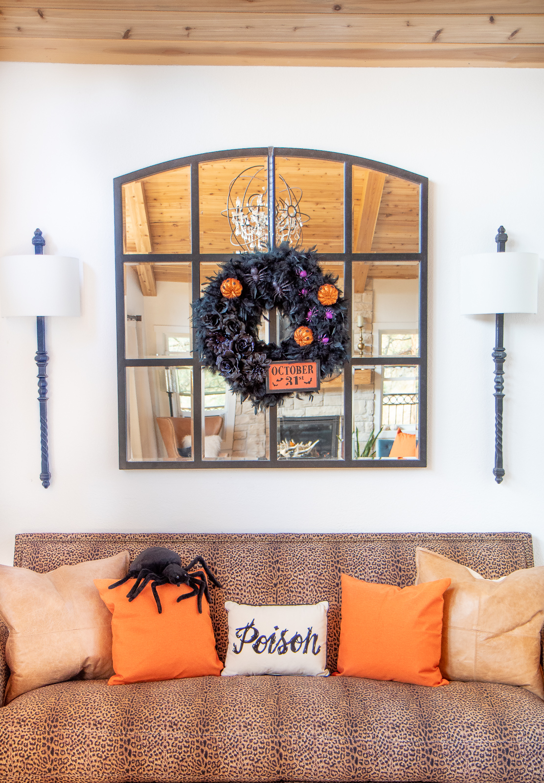 DIY Spooky-chic Halloween Wreath in 20 minutes or less