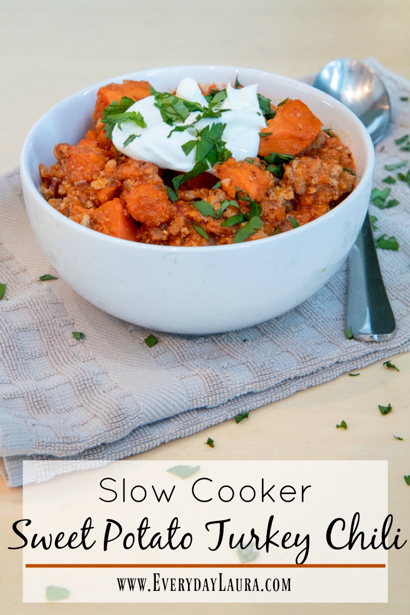 Slow Cooker sweet potato turkey chili