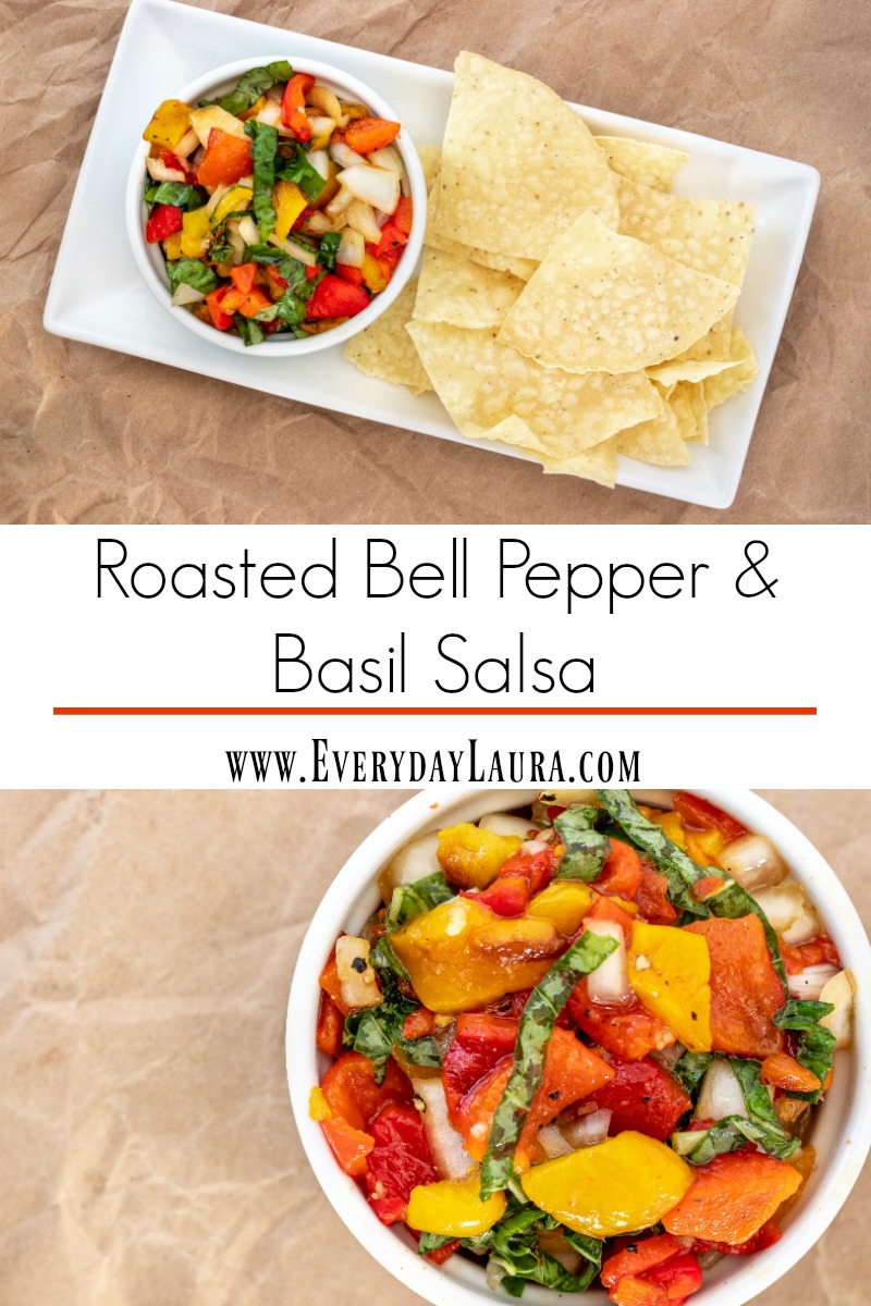 roasted bell pepper and basil salsa