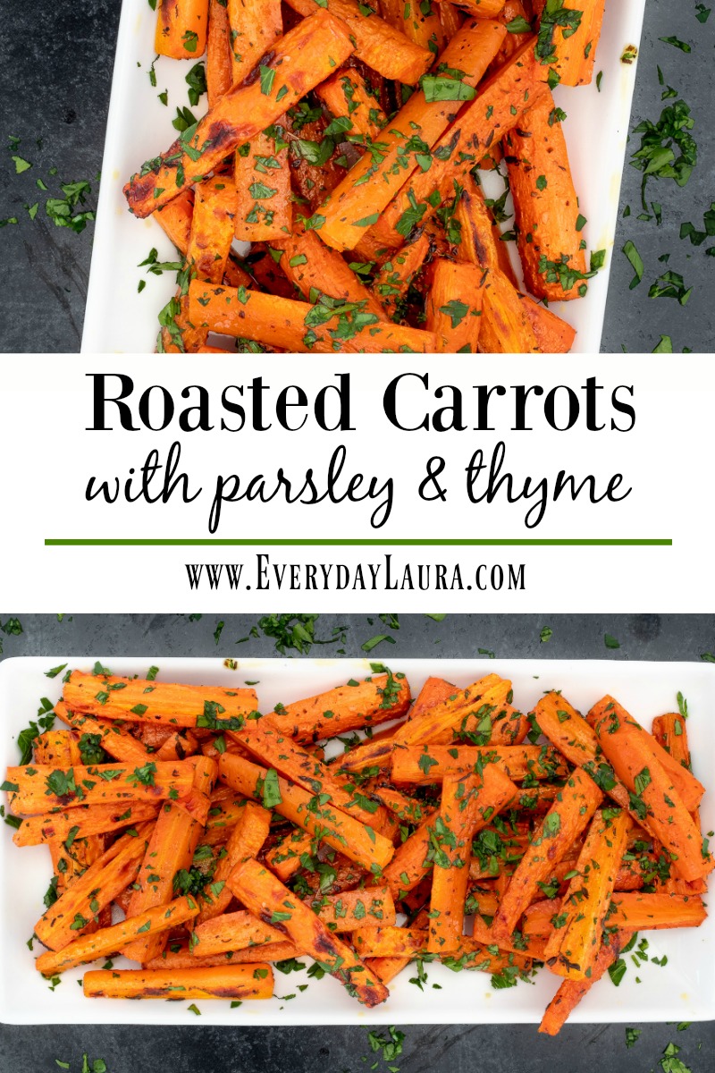 Roasted Carrots with parsley and thyme 