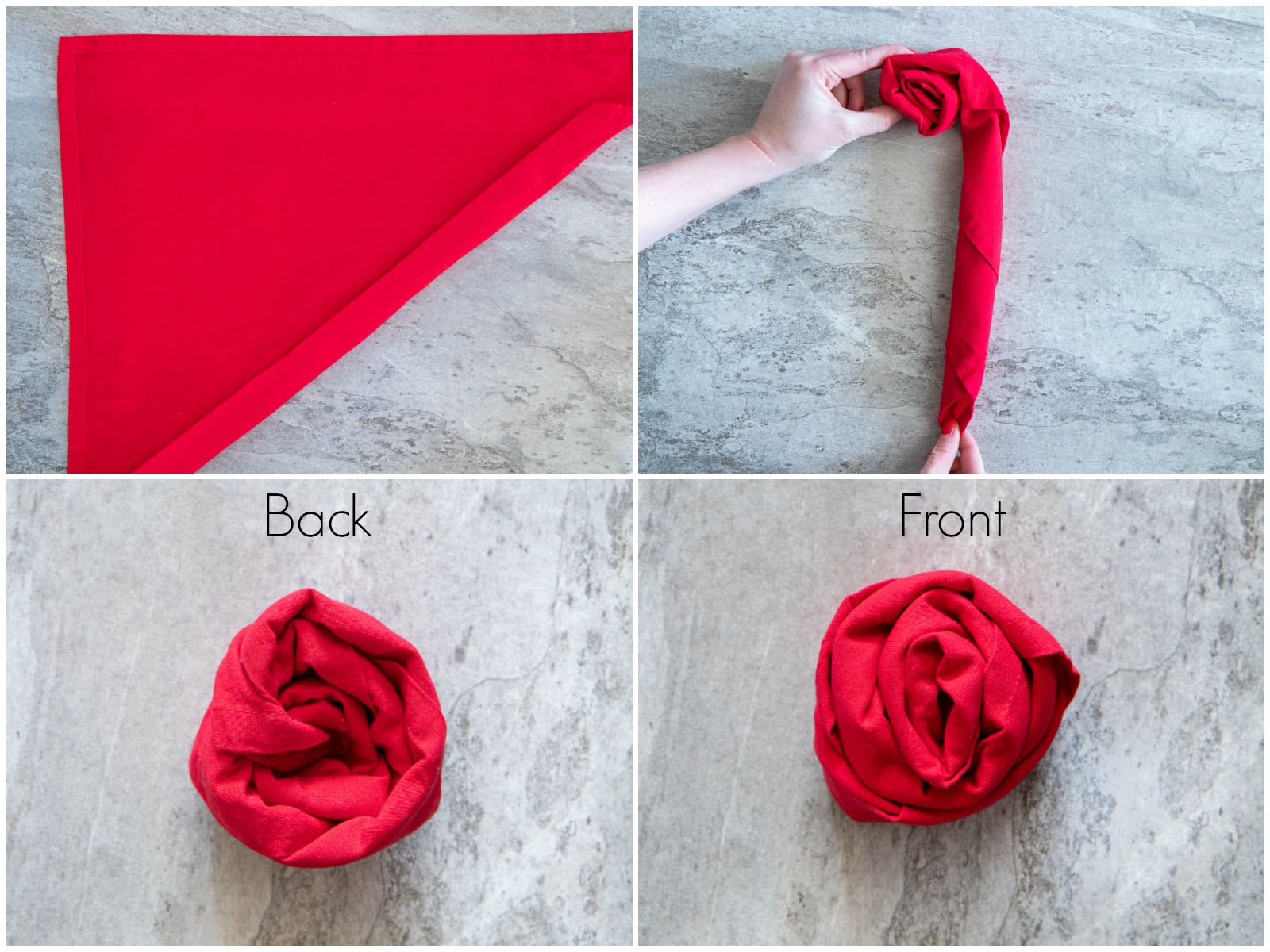 how to fold rose napkins