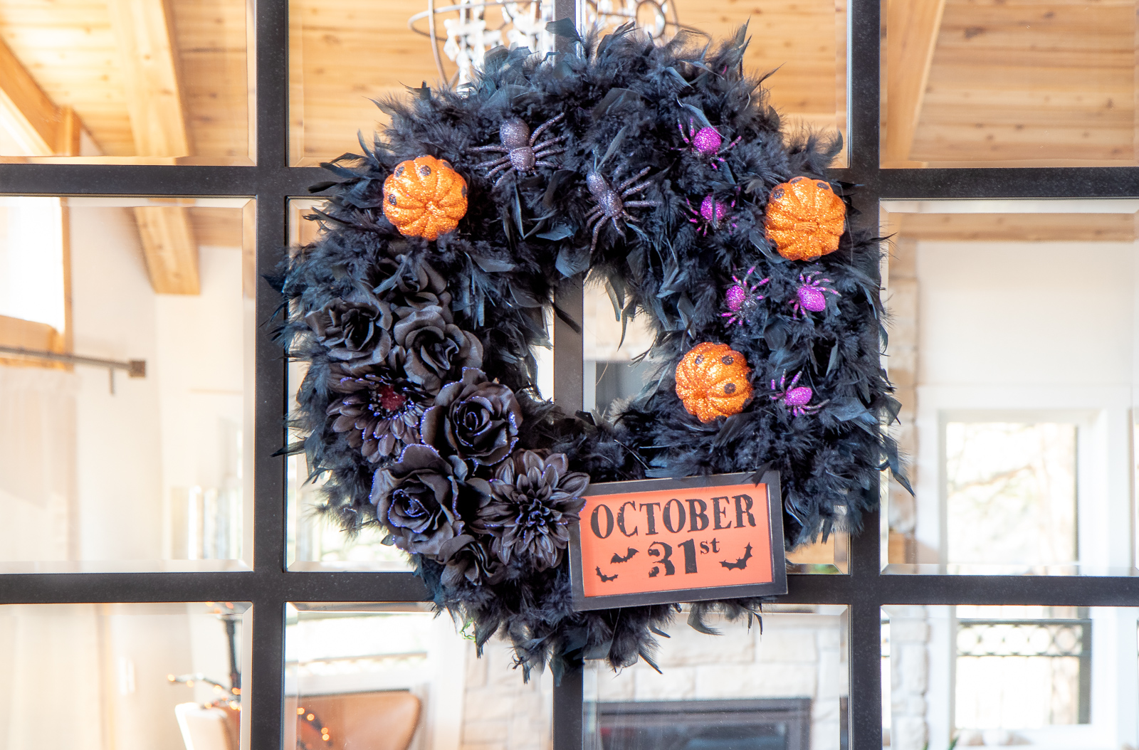 DIY Spooky-chic Halloween Wreath in 20 minutes or less