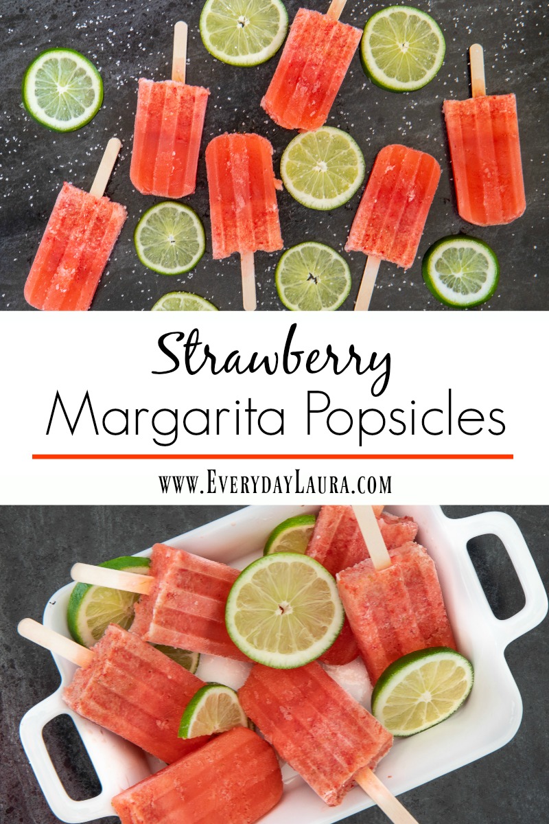 Strawberry Coconut Margarita Popsicles - The Suburban Soapbox