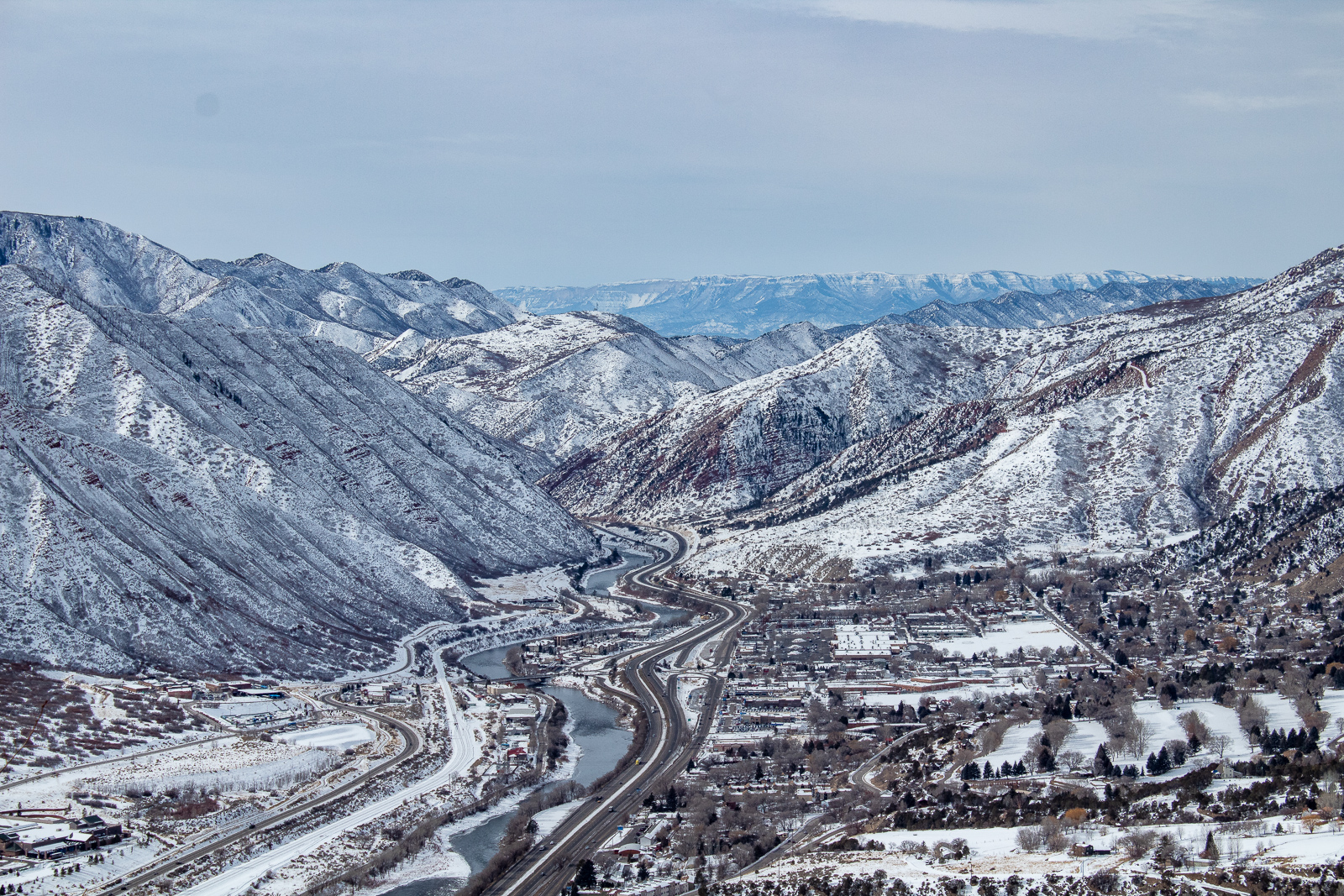 Glenwood Springs Colorado in the winter