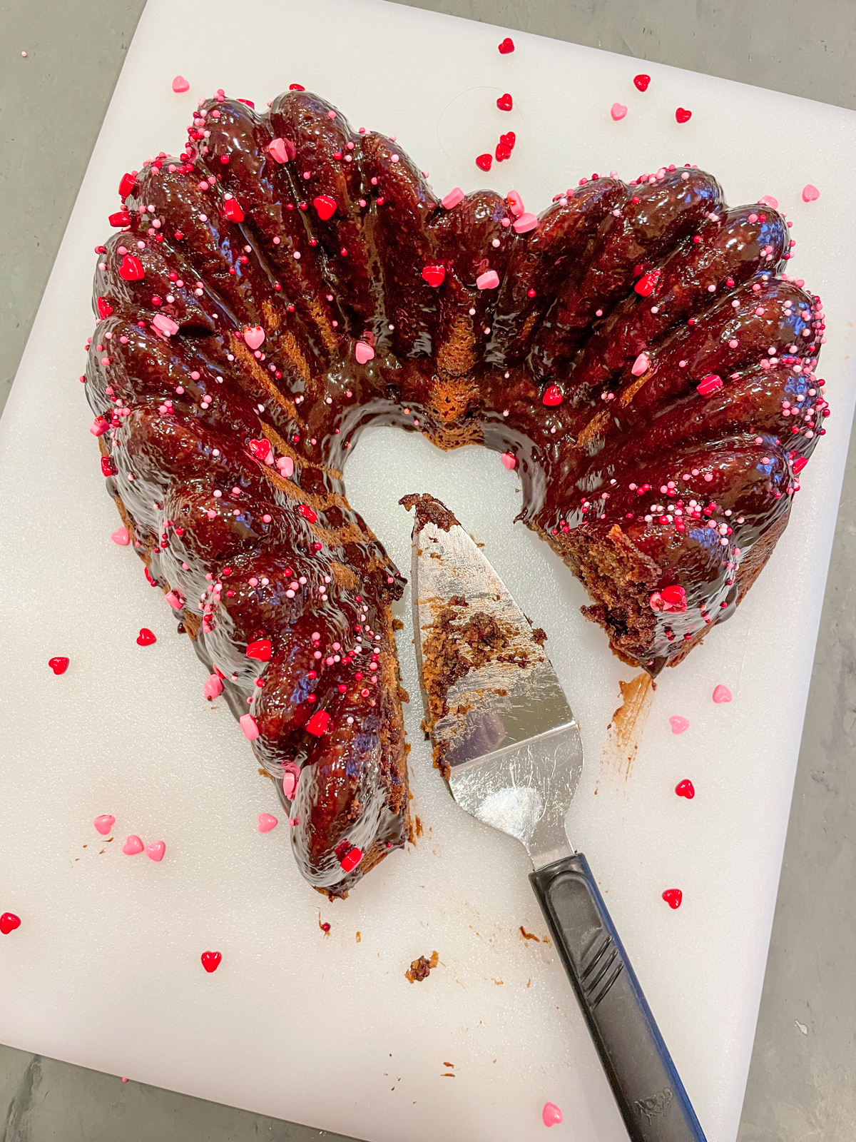 Chocolate Valentine's Day Bundt Cake