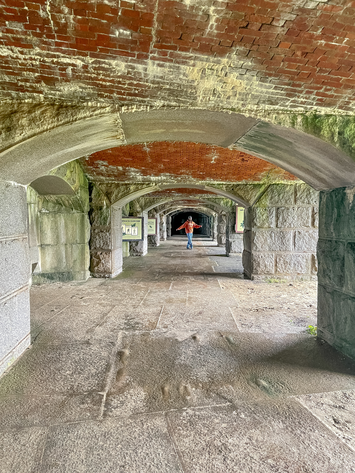 The tunnels in Fort Popham Maine