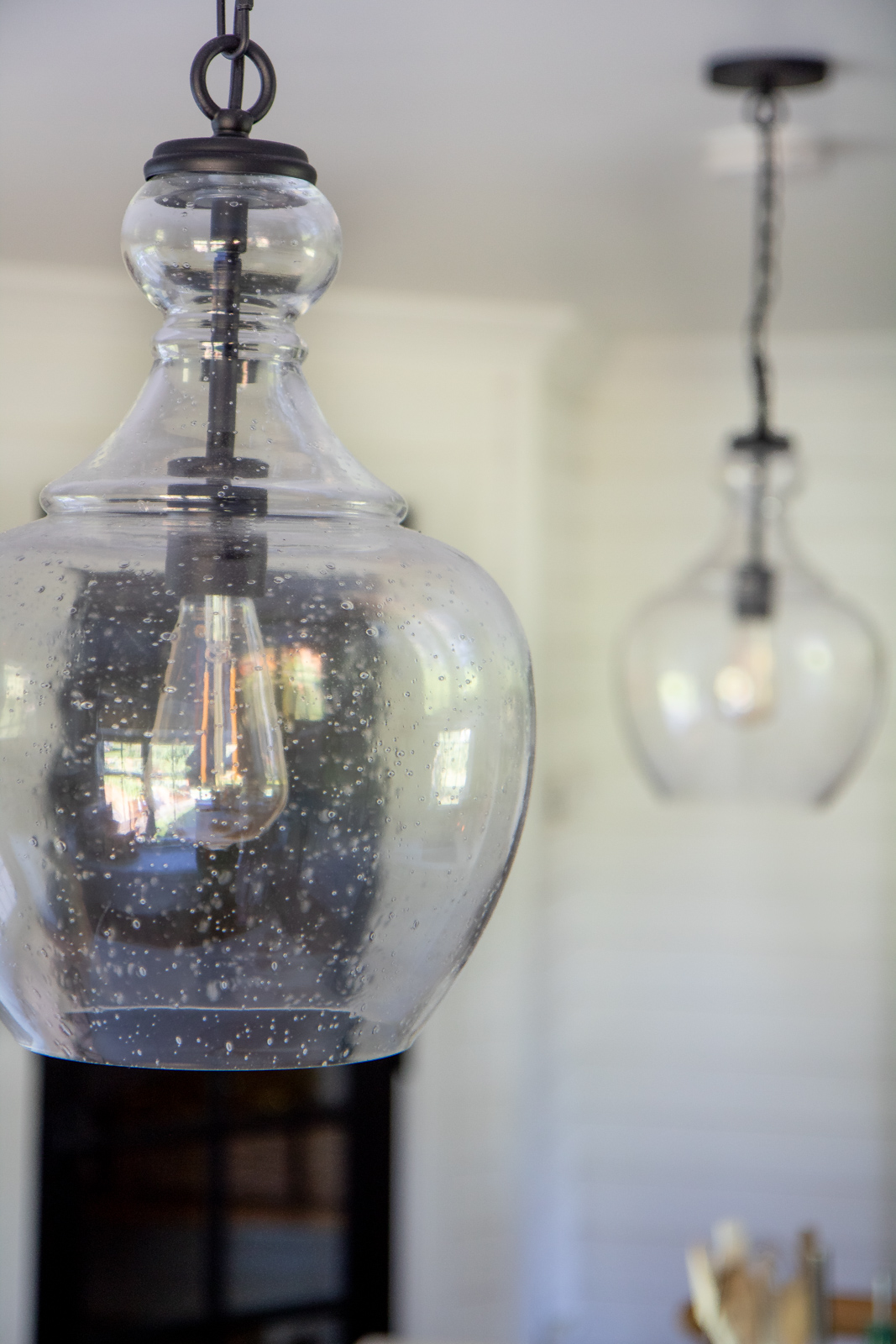 Kitchen glass pendant lights