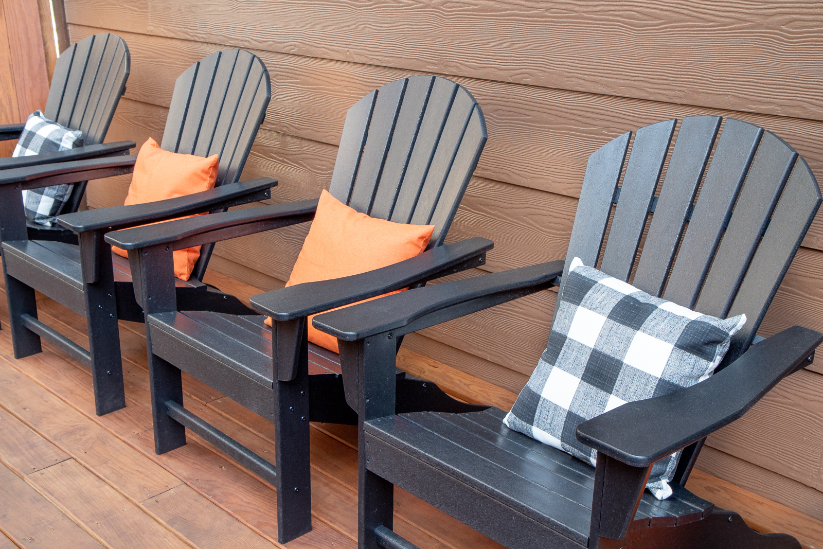 Polywood black Adirondack chairs