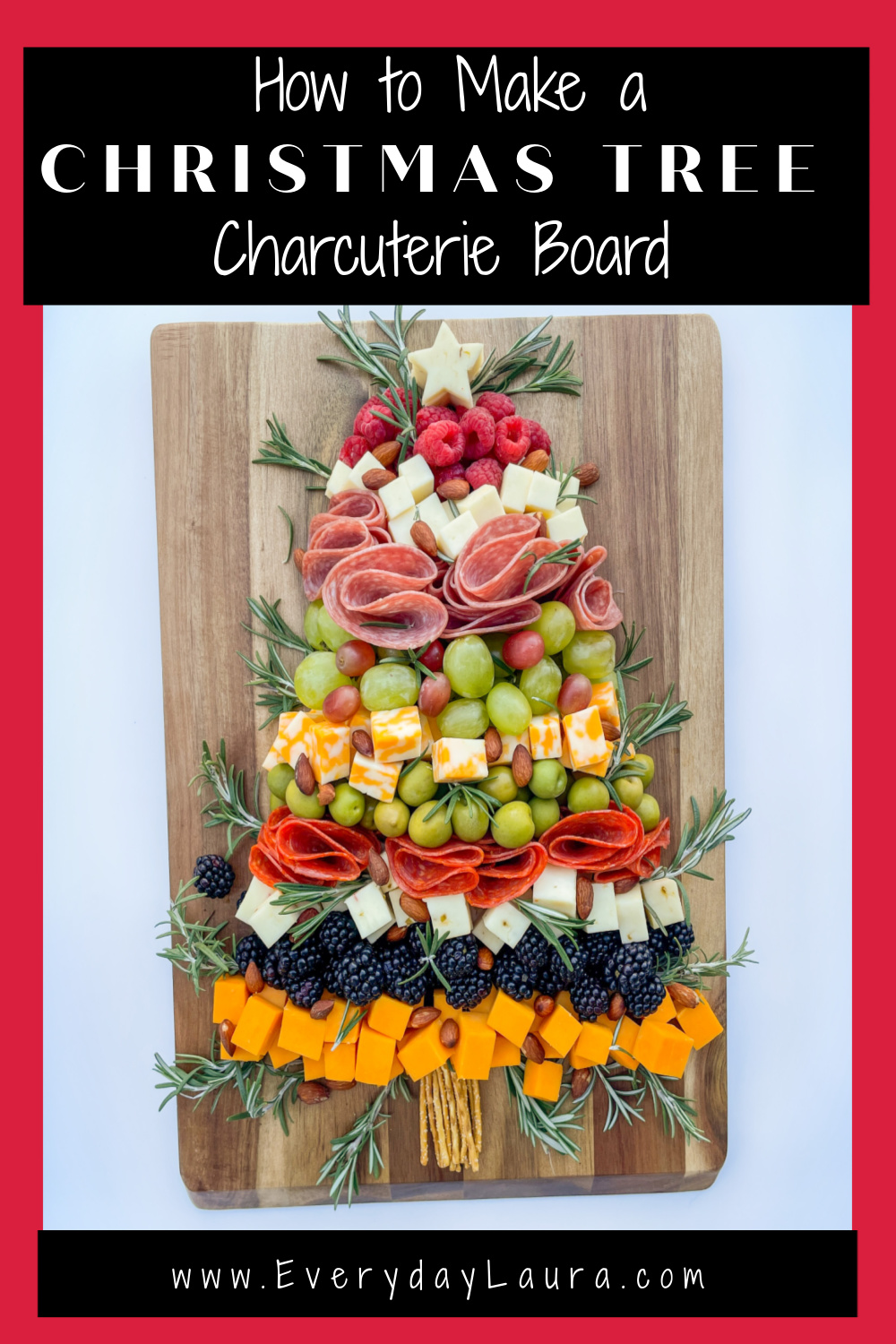 How to make a Christmas tree charcuterie board platter