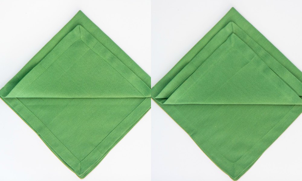 How to make Christmas tree napkins