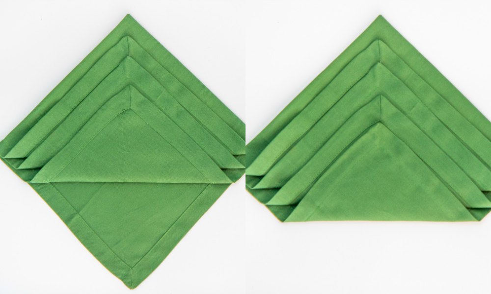 How to make Christmas tree napkins