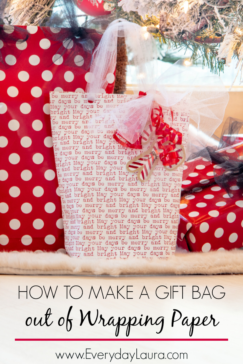 Make a gift bag out of wrapping paper