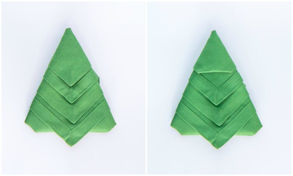 HOW TO FOLD A NAPKIN INTO A CHRISTMAS TREE Everyday Laura